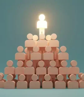 Tower of stick men symbolizing inequity in retirement benefits